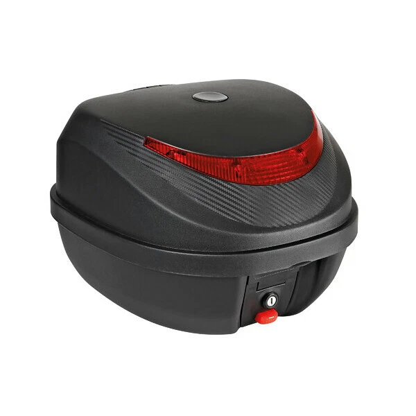 Bauletto Moto Universale 40 Litri Con Sgancio Rapido | Piastra Riflettente E Serratura Per 2 Caschi Jet