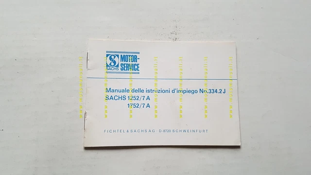 SACHS motore 125 - 175 7V 1976 manuale uso manutenzione ITALIANO originale