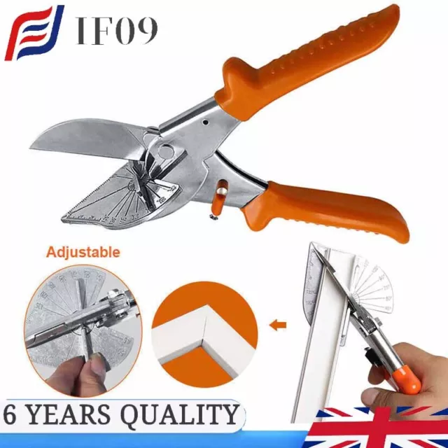 Adjustable Steel Multi-Angle Miter Shear Cutter Scissor Snip Wood Trim Tools UK