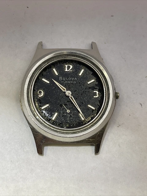 vintage 1959 mens Bulova 11AF for repair or parts good balance