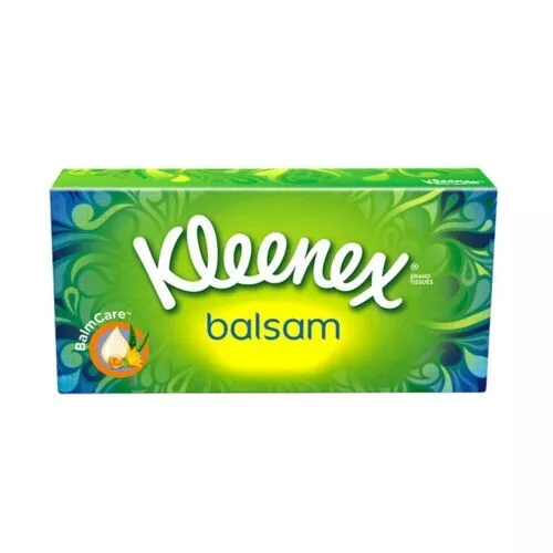Kleenex Balsam Aloe Vera Facial Tissue Box 2Ply Strong Gentle Soft Pack of 6