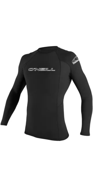 O'Neill Mens Basic Skins Long Sleeve Rash Guard - Black