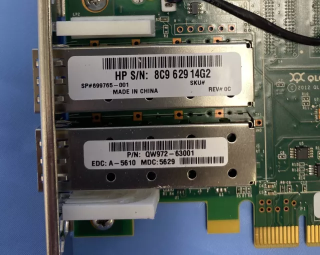 HP 699765-001 QLE2662-HP StoreFabric Dual Port 16Gb SFP+ FC HBA Full Height Card 2