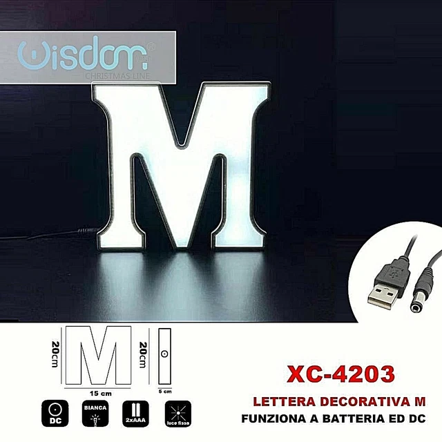 Lettre Lumineuse LED "B" Blanche - Décorative, Alimentation Sur Batterie - Modèle XC-4192