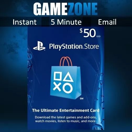 PlayStation PSN $50 USD Wallet Top Up Card - USA Store - Instant PS4/PS5