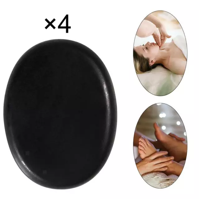 Professional Hot Stone Massage Set Basalt Stones Spa Relaxation 6x8x1.8cm