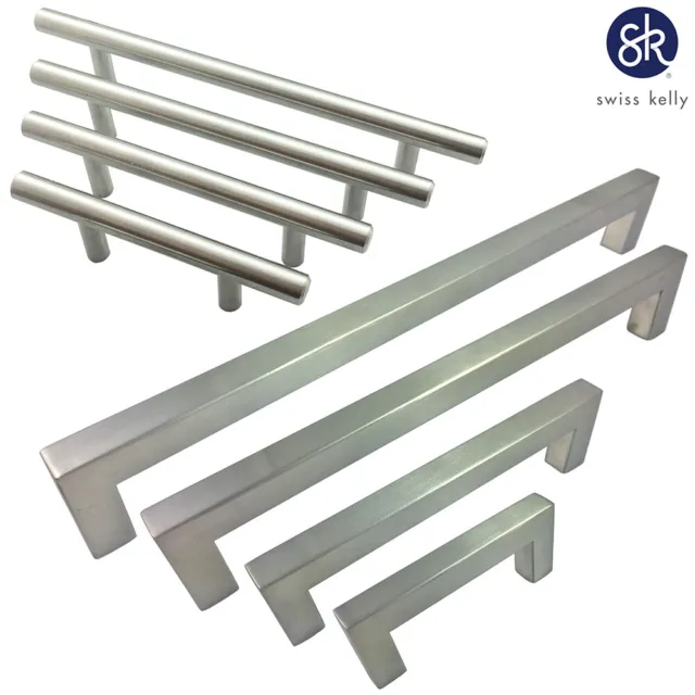 Swiss Kelly Hardware Hollow Stainless Steel Kitchen Cabinet Handles Drawer Pulls