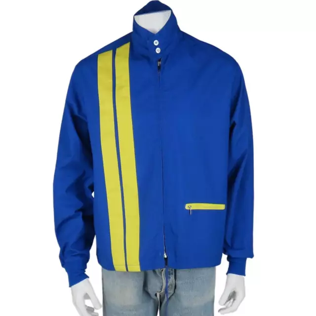 80s 70s Vintage Swingster Racing Striped USA Made Windbreaker Jacket