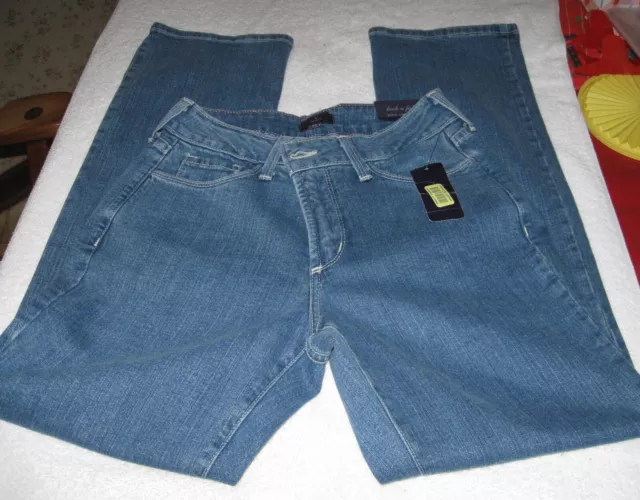 NYDJ Women's Slim Fit Straight Leg Denim Blue Jeans Size 6P Petite NWT ORIG $110