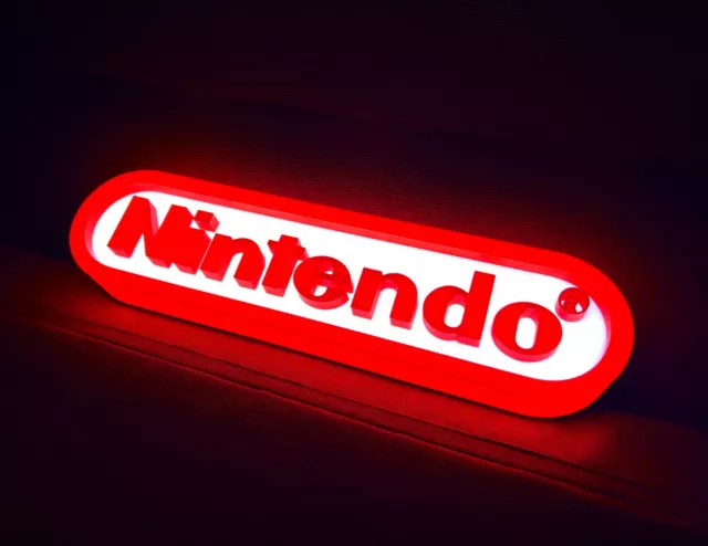 Nintendo insegna targa luminosa sega 64 wii gameboy switch lighted sign