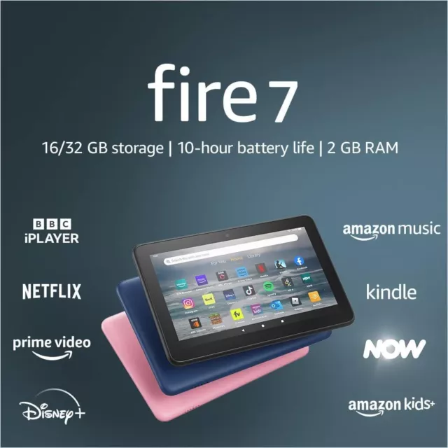 Fire 7 (Latest 12th gen 2022) 7” tablet w Wi-Fi Alexa 16 GB NEW  SEALED