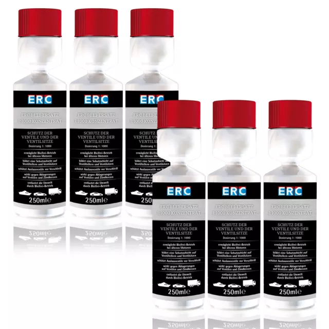 6 x 250 ML Bleiersatz Additif Essence ERC Plomb Remplacement pour Oldtimer