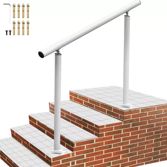 VEVOR Pasamanos de Escaleras Barandilla de Aluminio/ Hierro 121,9 cm Blanco