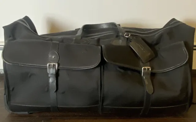 Vintage Ralph Lauren Polo Duffle Bag Rolling Suitcase 2 Wheels Luggage 27"