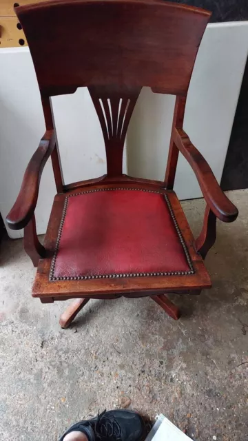 antique captains swivel chair