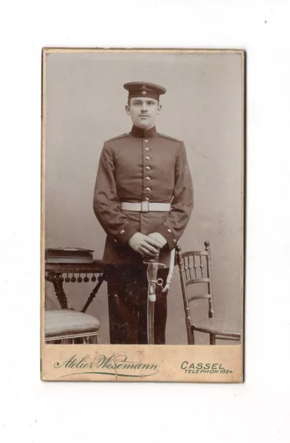 CDV Foto Soldat - Kassel um 1900