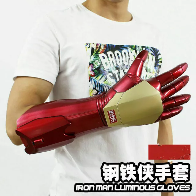 The Avengers Iron Man Stark Gauntlet 1:1 Glove Cosplay LED Light Hand with Laser
