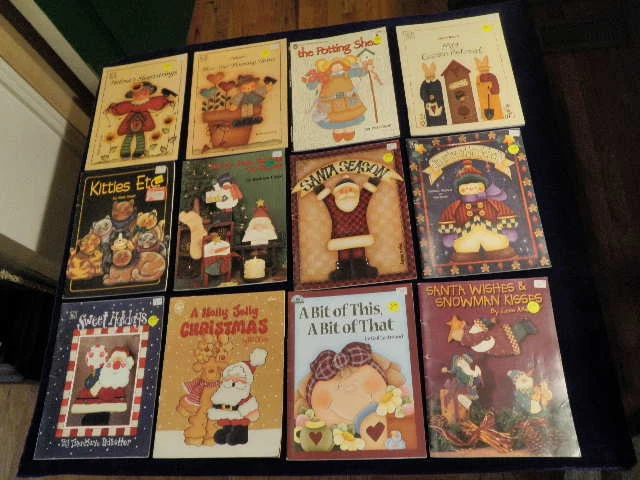 DECORATIVE TOLE PAINTING Pattern Folk Art Book 12pc Lot Country