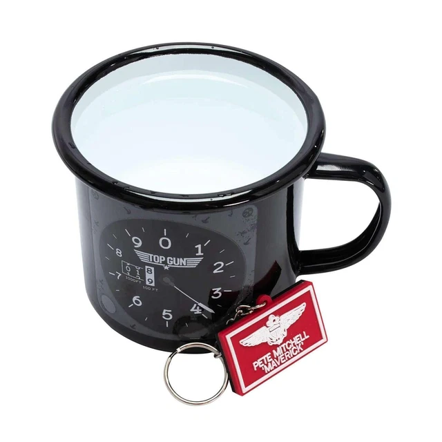 BLUE SKY STUDIOS Classic Top Gun Logo and Maverick Enamel Mug and