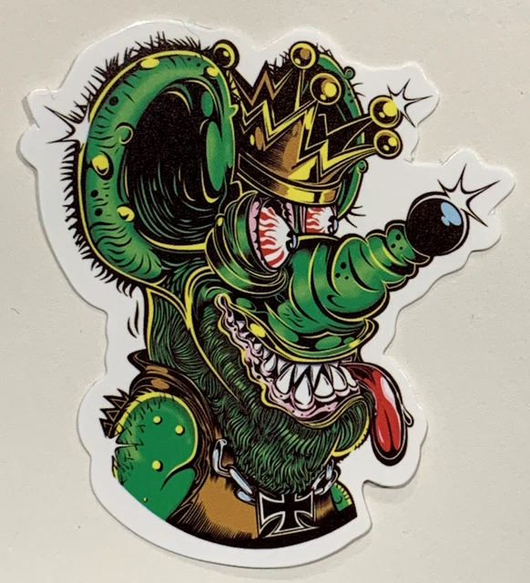 King Rat Fink Tongue Out ~ Theme Sticker -RANDOM 10 decal pack Big Daddy Ed Roth King Rat Fink Tongue Out ~ Theme Sticker -RANDOM 10 decal pack Big Daddy Ed Roth