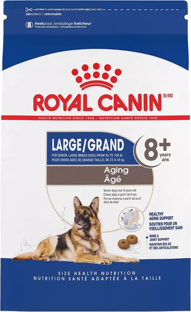 Royal Canin Size Health Nutrition Large Aging 8+Dry Dog Food, 30 lb Bag (NEW)