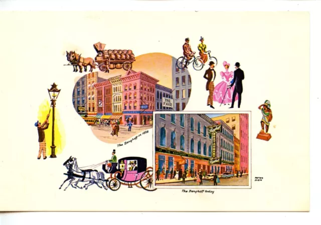 Berghoff Restaurant Artwork-Chicago-Illinois-Vintage Advertising Postcard