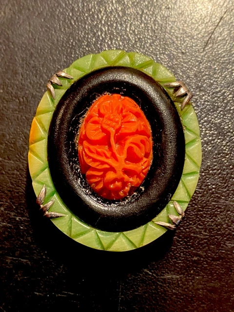 Rare Broche Ancienne – Pince à Foulard – French Antique – Métal