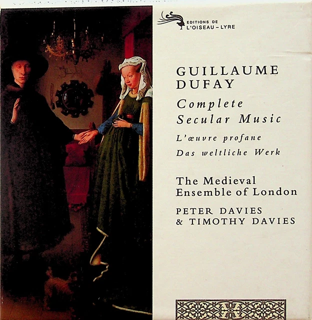 GUILLAUME DUFAY THE Complete Secular Music Works MEDIEVAL