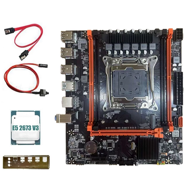 X99H DESKTOP MOTHERBOARD+E5 2673 V3 CPU B85 LGA2011-3 4X DDR4 REG ECC ...