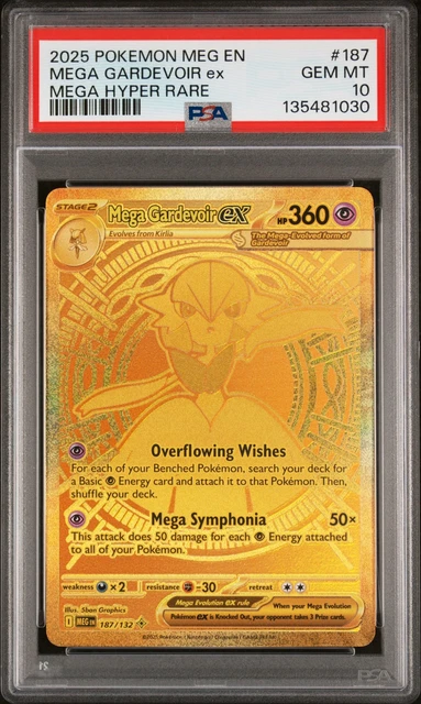 Meg Rarity 2025 POKEMON MEG En-Mega Evolution Mega Hyper Rare #187 Mega Gardevoir ...