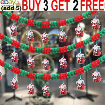festa di Natale ghirlanda renna striscione per festa casa giardino decorazione natalizia striscione di buon Natale Yqing decorazione con bandierine Natale iuta Bunting banner vintage iuta 