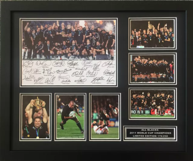 All Blacks 2011 World Cup Signed Limited Edition Framed Memorabilia