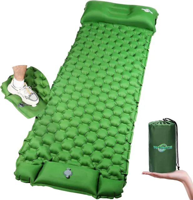  AOOF Almohada inflable de aire automático portátil al aire  libre autoinflable para dormir, camping, viajes (color: camuflaje) : Hogar  y Cocina