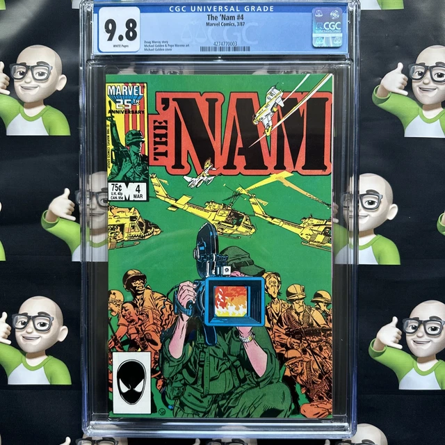 The 'Nam #4~CGC "Top Pop" 9.8~(NM/MT)~White Pages~Marvel~1987~4274770003