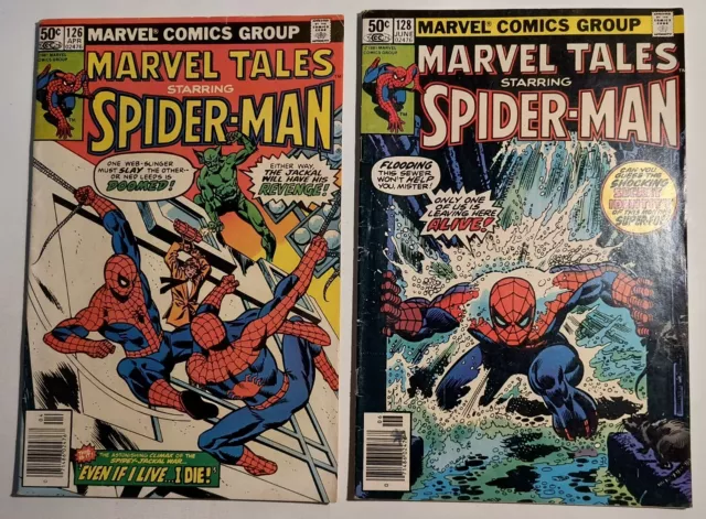 Marvel Tales 126, 128 Amazing Spiderman reprints 149, 151 lot both 4.0 condition