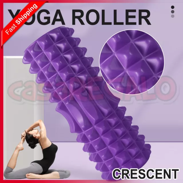 Pilates Foam Roller Long Physio Yoga Fitness GYM Exercise Training 3D Point 33CM