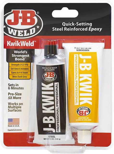 J-B Weld 8271 Kwikweld Professional Size Steel Reinforced Epoxy Twin Pack - 10 O