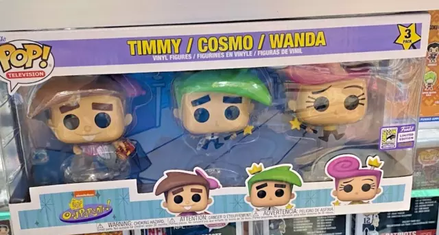 Funko Pop! Animation Fairly Odd Parents Timmy Cosmo Wanda Sdcc 2023 Sticker