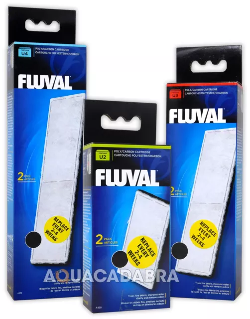 Fluval U Internal Filter Poly/Carbon Media Replacement Cartridge Fish Tank