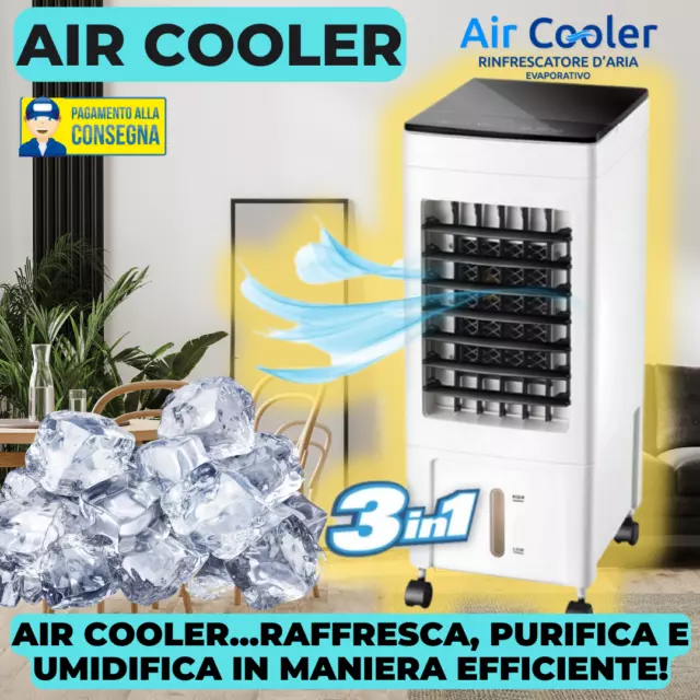 AIR COOLER 3 in 1 Ventilatore condizionatore portatile refrigeratore umidificato