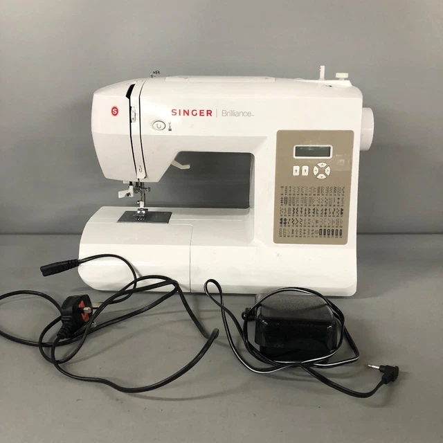 SINGER BRILLIANCE 6180 Sewing Machine White Manual Electronic Pedal UK Mains CP £82.00