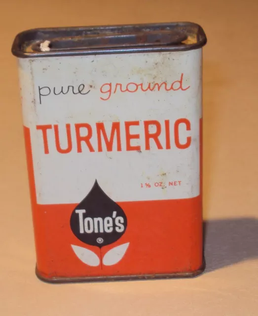 Vintage Tones ground Tumeric spice tin