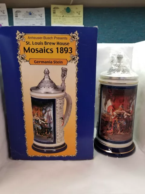 Anheuser-Busch St. Louis Brew House Mosaics 1893 Germania Stein CS575