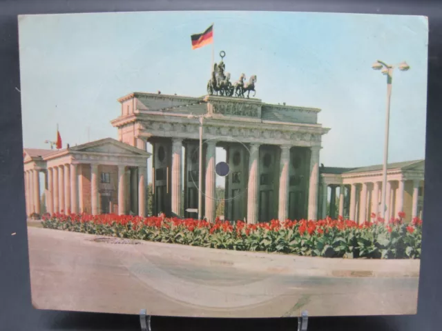 DDR COLORVOX Berlin Brandenburger Tor Phonopostkarte Tonpostkarte Schallplatte