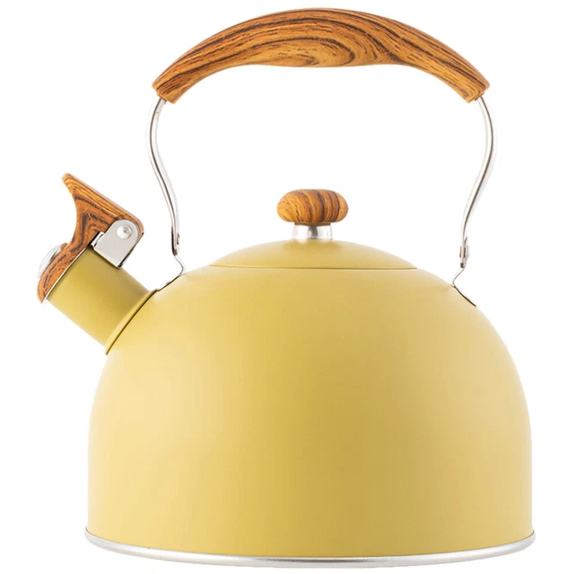Pfeife Wasserkocher Tragbarer Campingkocher Herd Wassertopf Yellow Holz