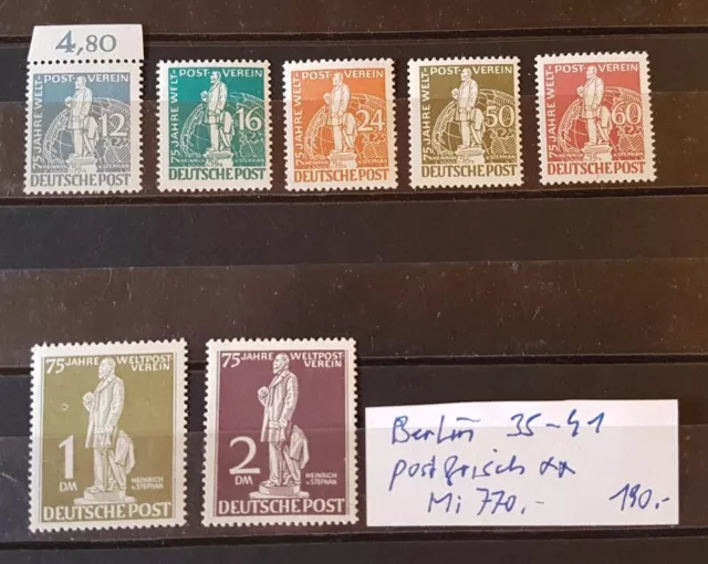 Bm; Berlin 1948/49, Mi. Nr. 35- 41 **, geprüft;