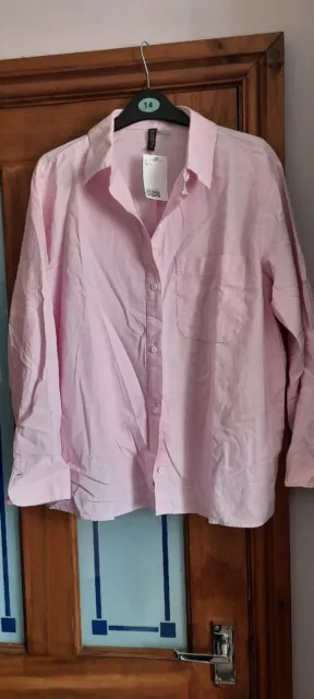 H&m Ladies Shirt Pink Size S New