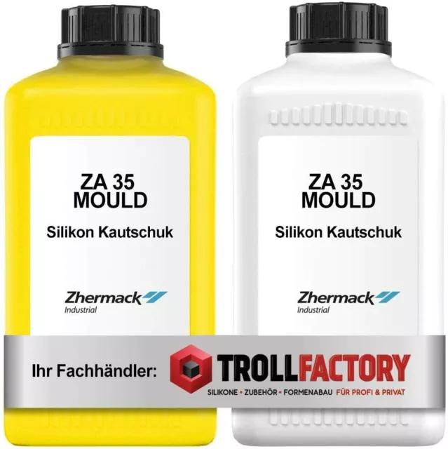 Silicona Zhermack ZA 35 molde amarillo duro medio silicona moldeada duro medio 1:1 2 KG