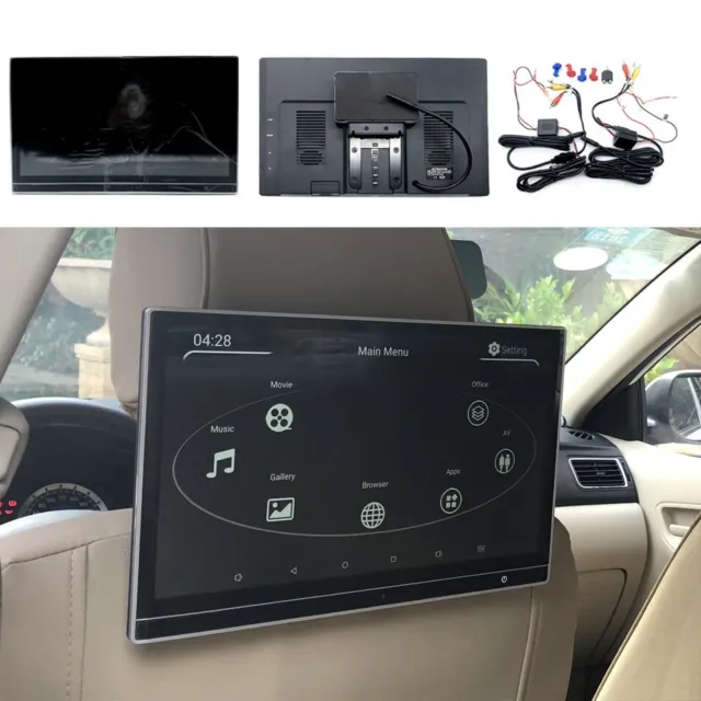 For Audi Android 12 Car Headrest Video Player Rear Seat TV Monitor Touch Screen