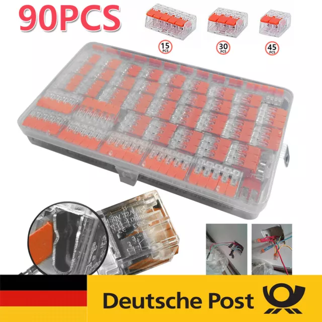 90x für Wago Klemmen WegeKlemme mit Hebel 221-412/221-413/221-415 Hebelklemmen